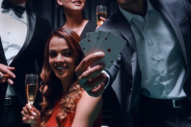 Dream Gaming live baccarat table with professional dealer and multi-camera broadcast